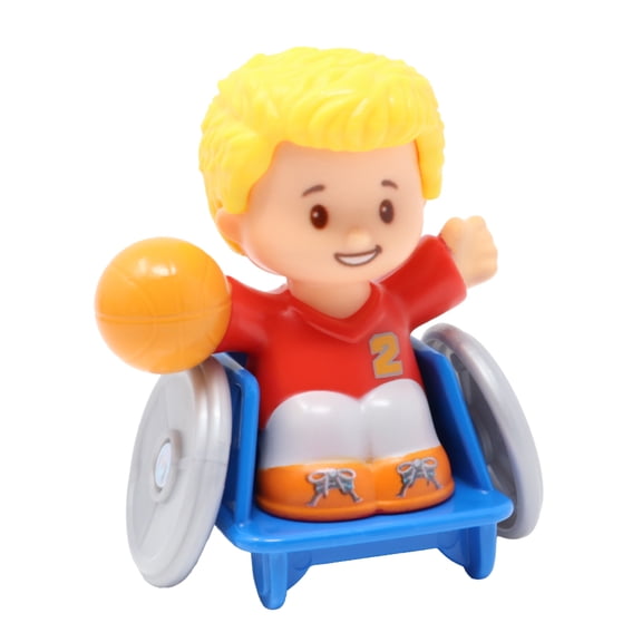 Replacement Part for Fisher-Price Little People Big Yellow Schoolbus Playset - GLT75 ~ Replacement Figure ~ Josh in Wheelchair Playing Basketball