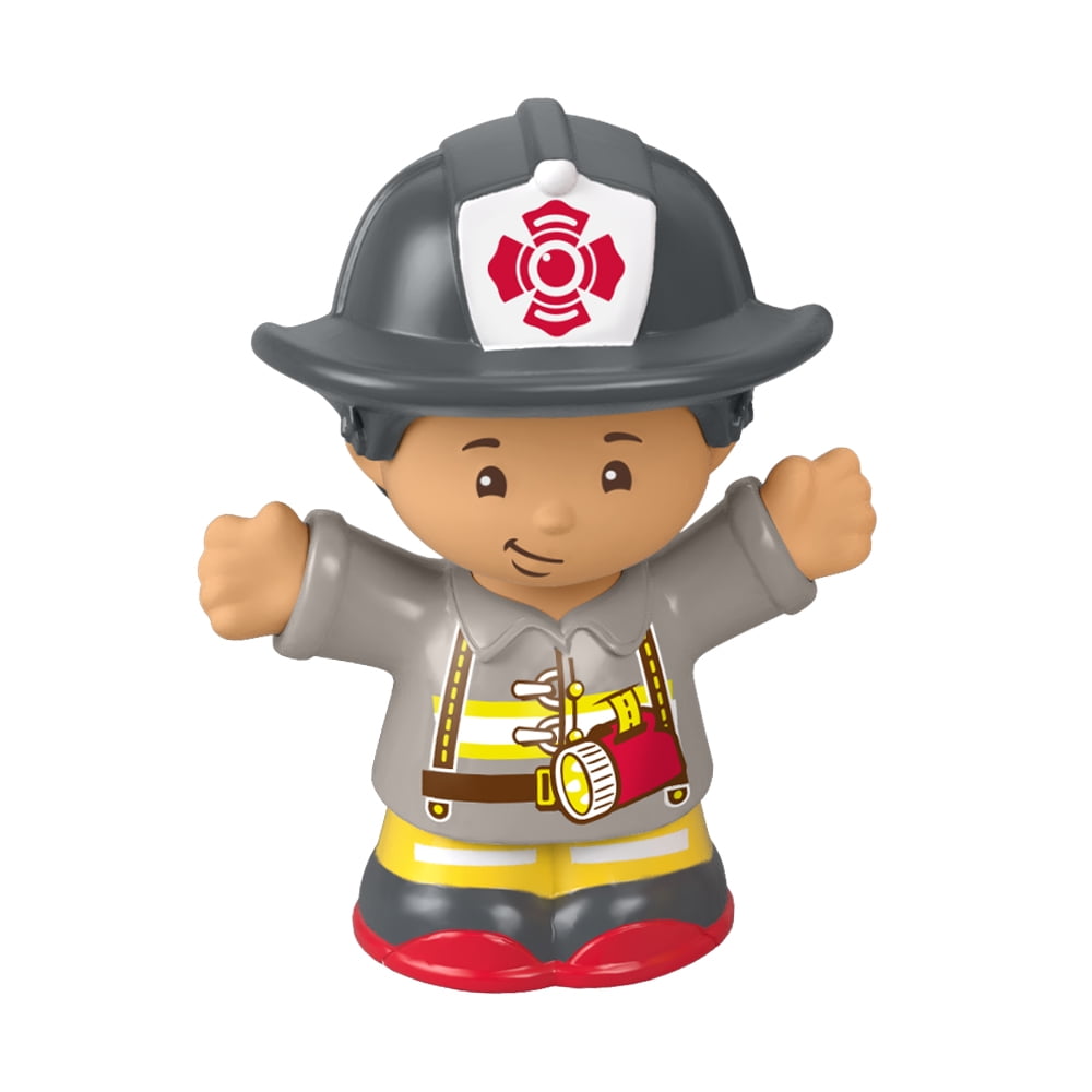 Replacement Part for Fisher-Price Little People Dollhouse Firehouse  Firefighter Playset FMN98 - Replacement Male Asian Fireman Figure dressed  in gray - Walmart.com, image size:1000x1000
