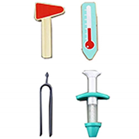 Replacement Part for Fisher-Price Patient and Doctor Kit - GGT61 ~ Replacement Doctor Tools ~ Syringe, Thermometer, Tweezers and Reflex Hammer