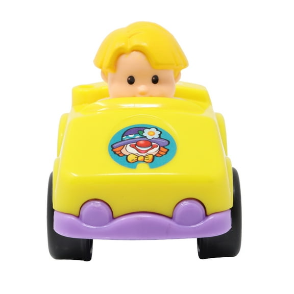Replacement Part for Fisher-Price Wheelies Loops 'n Swoops Amusement Park - Y8854 ~ Replacement Yellow and Purple Car with Eddie Figure Driving