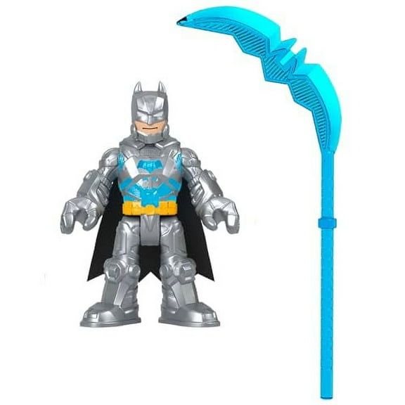 Replacement Part for Imaginext Playset Inspired by DC Superfriends - HGX97 ~ Replacement Poseable Batman Figure and Blue Battle Accessory