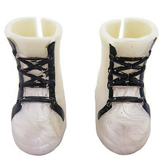 Replacement Part for Kuu Kuu Harajuku Fashion G Doll - FFB21 - Replacement Pair of Black and White Boots