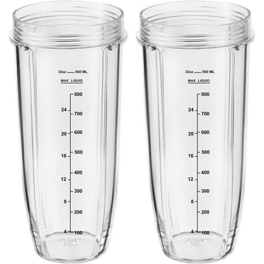 Replacement Part for Nutri Ninja Blender 2-Pack 32oz Replacement Cups Compatible with Nutri Ninja Auto-iQ Series Blenders,as you see