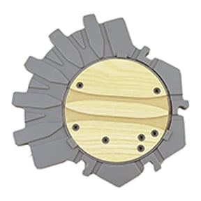 Replacement Part for Thomas & Friends Wood Tidmouth Sheds - GGG72 ~ Replacement Gray Plastic Base with Wooden Turntable