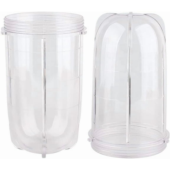 Replacement Parts 16 Ounce Tall Jar Cups,Compatible with Original Magic Bullet Blender Juicer MB1001 250W (2 Pack)