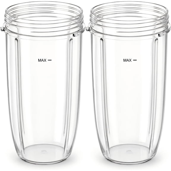 Replacement Parts 32oz Blender Cups (2 Packs) Replacement Blender Cups Compatible with NutriBullet 600w and 900w Blender