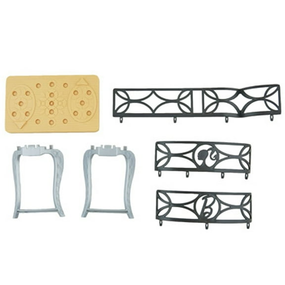 Barbie Dreamhouse Playset Dollhouse Accessories with 2 Silver Table Legs, Black