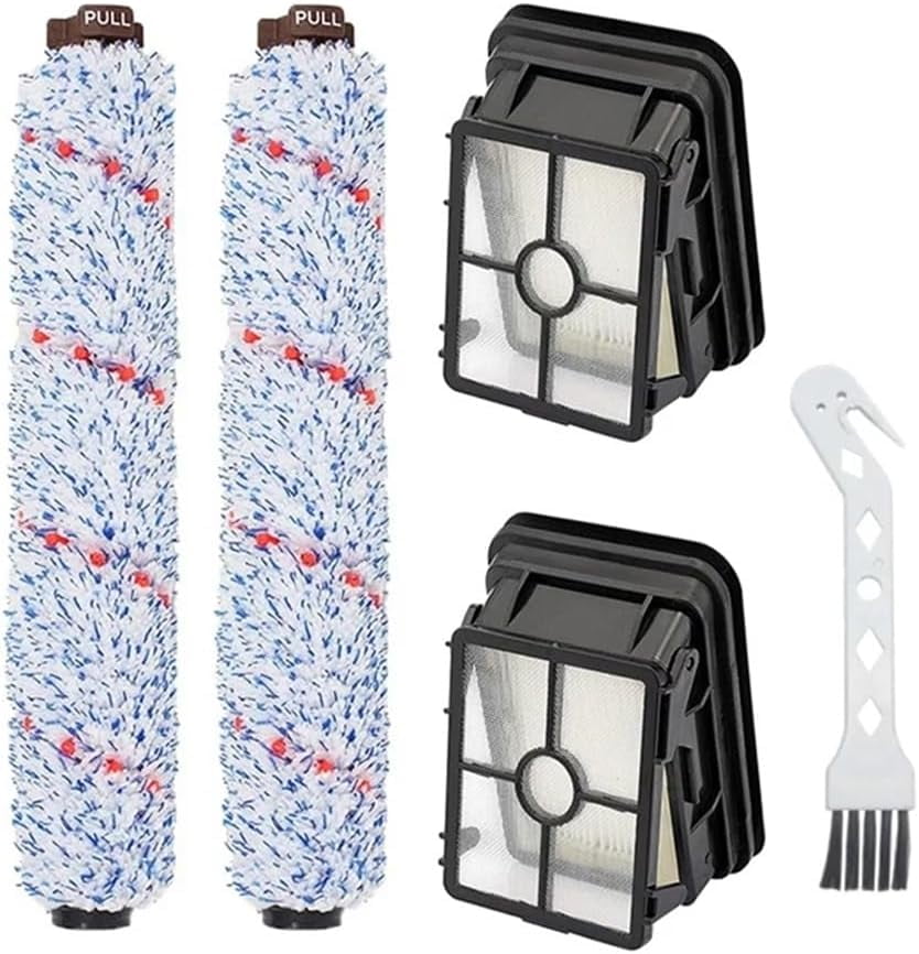 Replacement Parts for Bissell Crosswave and Bissell Crosswave Pet Pro 1785A 2306A 1785 Vacuum Cleaner, 2 Pack Crosswave Brush Roll 1868 and 2 Pack Crosswave Filters 1866