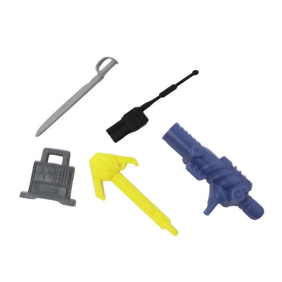 Replacement Parts for Collectible Fisher-Price Imaginext Jurassic World Rebirth Playset JFR25 - Replacement Set of Tools and Accessories - Launcher, Projectile, Radio, Walkie Talkie and Sword