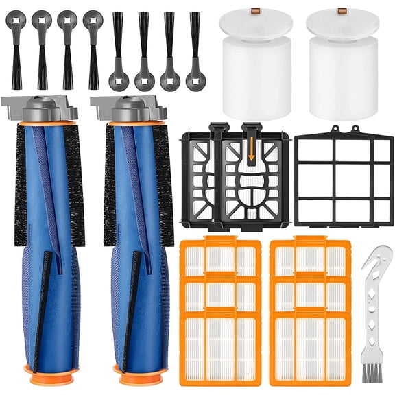 Replacement Parts Compatible with Shark AV2501AE RV2502AE AV2511AE RV2610WA RV2610WD RV2820AE AI Robot Vacuum 2 Brushes 6 Filters 8 Side Brushes 25 Pack