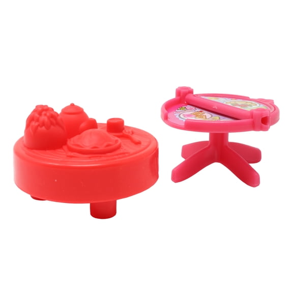 Replacement Parts for Fisher-Price Little People Collectible Dollhouse Holiday Christmas Playset DGF96 - Replacement Set of 2 Two Tables - Pink Flip Table and Red Dinner Table