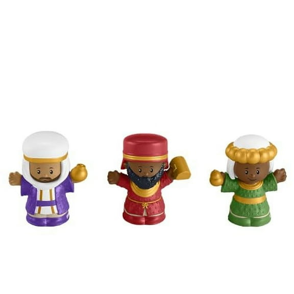 Replacement Parts for Fisher-Price Little People Nativity Set - HMX70~3 Wisemen Figures Dressed in Red, Purple and Green Robes Carrying Gifts for Baby Jesus ~ Works Well with All Little People Sets!
