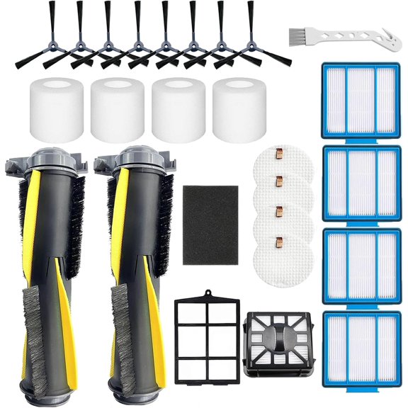 Replacement Parts Kit Compatible with Shark IQ RV1001AE R101AE AV911S EZ RV1000 AV1010AE AV970 AV993 RV912S Robot Vacuum 2 Brushes 4 Filters 8 Side Brushes