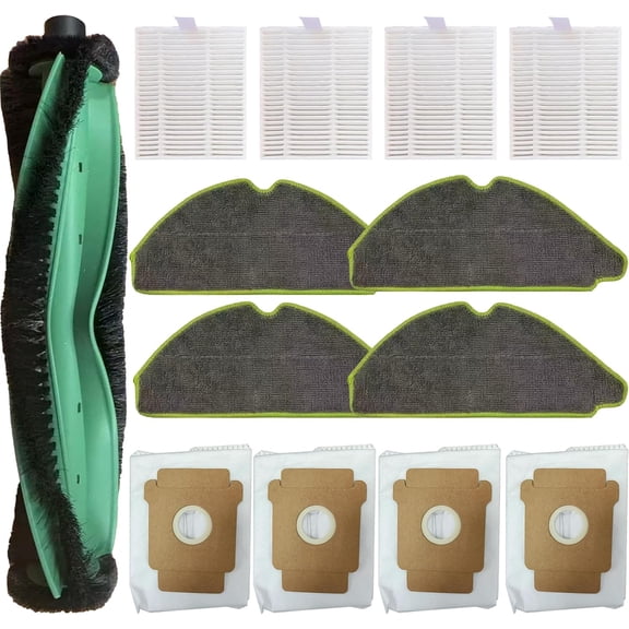 Replacement Parts Kit Compatible with iRobot 115 Combo and 115 Combo Plus, Main Roller Brush, Hepa Filters, Mop Pads, Dust Bags, 13 Pack