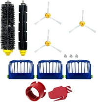 Replacement Parts Kit for irobot Roomba 600 Series 694 676 675 692 695 677 671 655 645 690 680 660 650 620 614 & 500 Series 595 585 564 robot, 1 Bristle & 1 Beater Brush, 3 Filter, 3 Side Brush