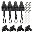 thumbnail image 1 of Replacement Parts Roller Shade Hardware Bungee Kit and End Cap Shade Tie Downs for Outdoor Roller Shade Sunshade 4Pack, 1 of 8