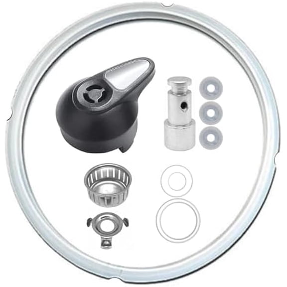 Replacement Parts Set for Instant Pot Lux 5, 6 Quart Qt IP-LUX50 IP-LUX60, Include Steam Release Handle Sealing Ring Steam Release Valve and Float Valve Seal Anti-Block Shield (Set of 10)