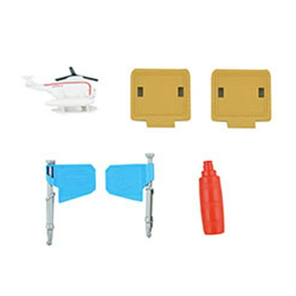 Replacement Parts for Thomas and Friends Train Set - GXH09 ~ Thomas & Friends Trains and Cranes Super Tower Playset ~ Replacement Helicopter Harold, 2 Landing Pads, 2 Flags and Red Handle