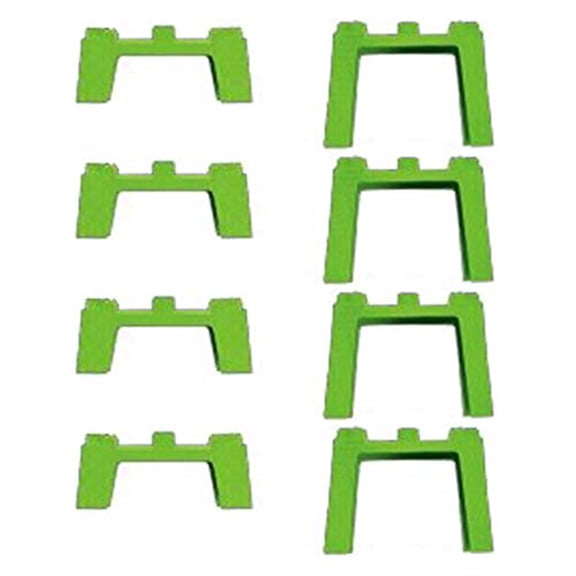 Replacement Parts for Thomas The Train - GBN45 ~ Thomas & Friends Trackmaster Percy 6 - in - 1 Set ~ Replacement Package of 8 Risers ~ 4 RB1 Risers and 4 RB2 Risers ~ Green