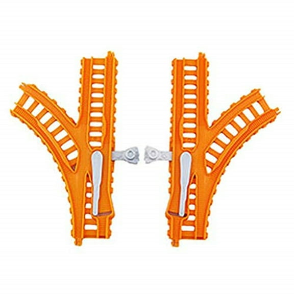 Replacement Parts for Thomas The Train - FXX69 ~ Thomas & Friends Trackmaster Builder Bucket ~ Replacement Switchable Y Track Pieces ~ 1 TL (Left Turn) 1 TR (Right Turn) ~ Orange