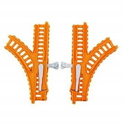 Replacement Parts for Thomas The Train - FXX69 Thomas & Friends Trackmaster Builder Bucket Replacement Switchable Y Track Pieces 1 TL Left Turn 1 TR Right Turn Orange