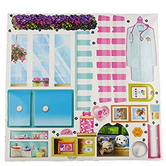 Replacement Parts for Barbie Pet Care Center Playset - FBR36 ~ Replacement Labels - Stickers Sheet