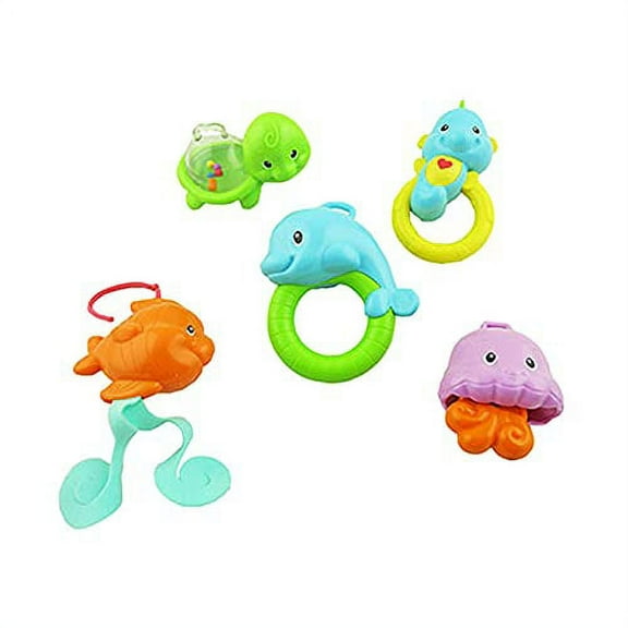 Replacement Parts for Fisher-Price 3-in-1 Soothe & Play Mobile - DFP12 ~ Replacement Toys - Turtle, Dolphin, Seahorse, Jellyfish and Fish