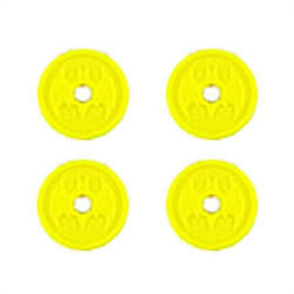 Replacement Parts for Imaginext Batmobile - GBK77 ~ DC Superfriends Transforming Batmobile R/C ~ Replacement Bag of 4 Yellow Projectile Discs