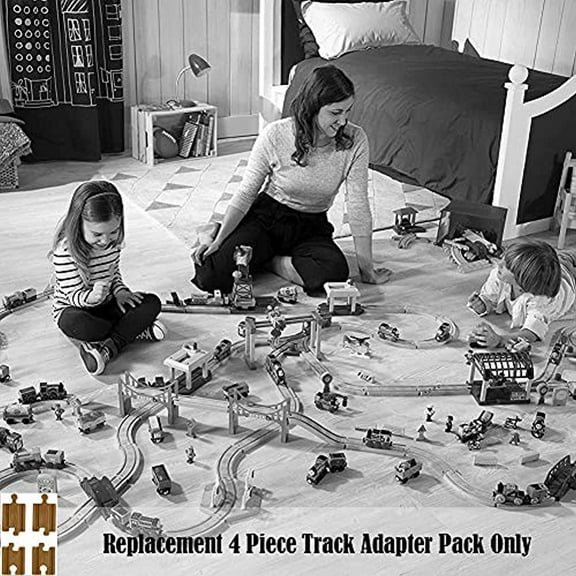 Fisher Price Replacement Parts for Thomas and Friends Wooden Train Sets FHM74 Works with Many Sets 4 Piece Track Adapter Pack