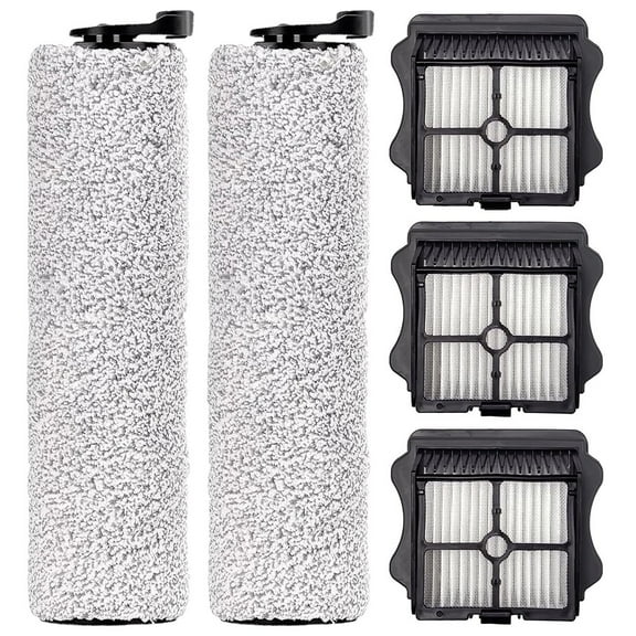 Replacement Parts for Tineco iFloor 3 for Floor S3 Wet Dry Vacuum Cleaner, 2*Brush Rollers + 3*Filters