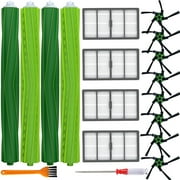 Bibemorol Rubber Roller Brush & Filter Set for Roomba s9 (9150) s9+ (9550) Vacuum Cleaner Accessories, 2 Brushes & 4 Filters