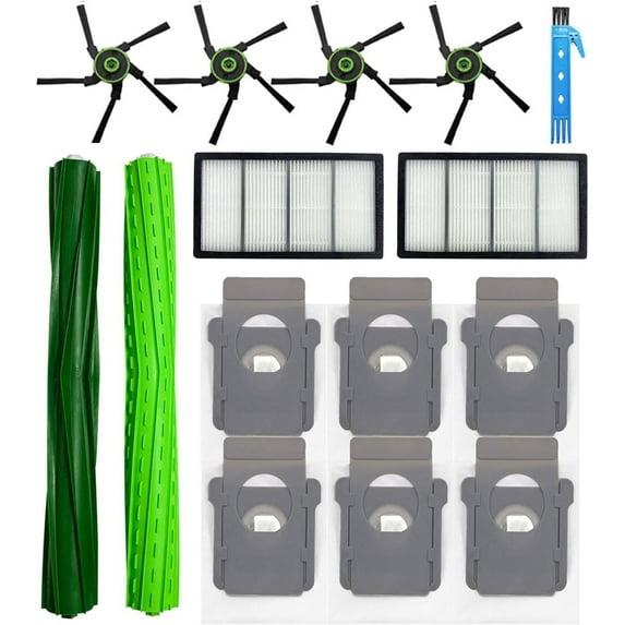 Replacement Parts for iRobot Roomba s9+ s9 Plus (9550) s9(9150) Robot Vacuum Cleaner Accessories Kit 14 Packs 1 set of Roller Brushes, 2 Filters, 4 Side Brushes, 6 Dust Bags