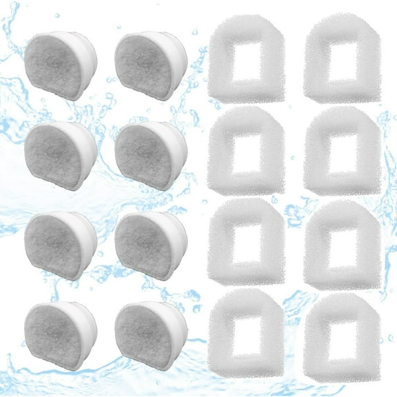 Replacement Pet Fountain Filters for Cats & Dogs, 8+8pack,