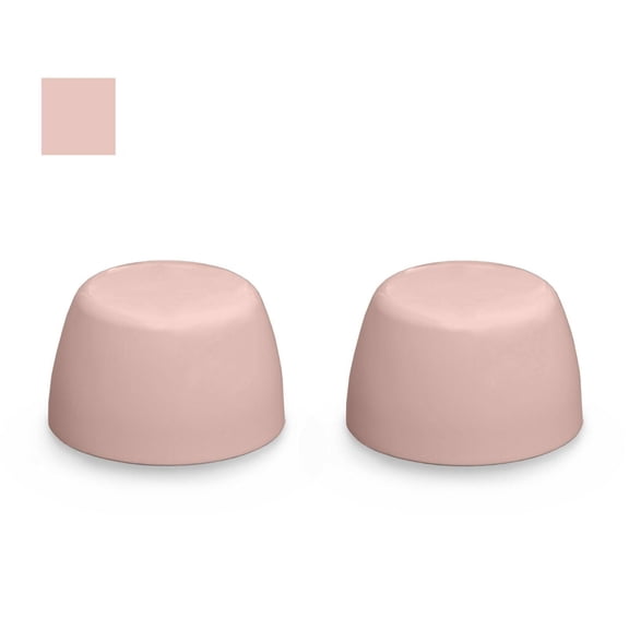 Replacement Pink Color Plastic Toilet Bolt Caps to Match Universal Rundle - Set of 2