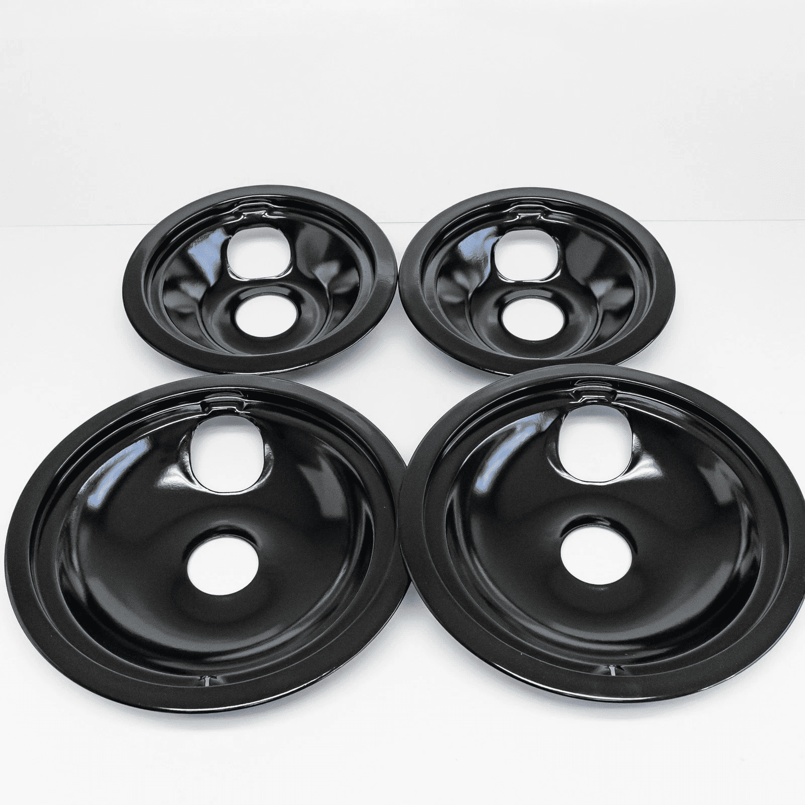 Replacement Porcelain Drip Pans for Electric Range, 4-Piece Set