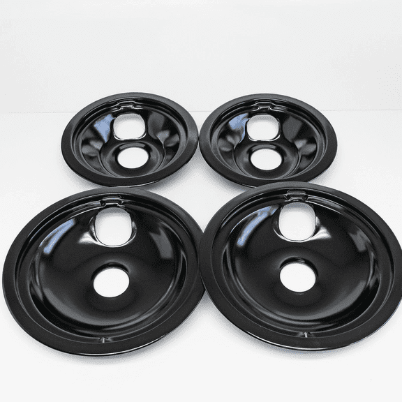 Replacement Porcelain Drip Pans for Electric Range, 4-Piece Set