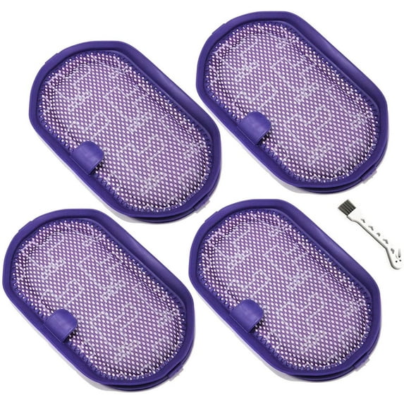 MaximalPower Replacement Pre Filter Compatible with Dyson DC30 DC31 DC34 DC35 DC44 DC45 DC56 DC57 Vacuum Cleaners, 917066-02 (4 Pack Filter & Small Brush)