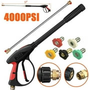 بندقية غسالة الضغط البديلة مع عصا التمديد ، تركيب M22 14mm ، 5 نصائح فوهة ، 40 بوصة ، 4000 PSI