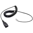 thumbnail image 1 of Replacement QD Quick Disconnect Cable Cord for Jabra GN1200 Smart Cord 6IN Coil Direct Connect Overhead Binaural Headset 88011, 1 of 5