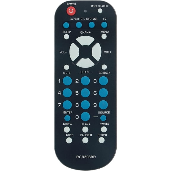 Replacement RCR503BZ RCR503BR RCR503BE New Remote Control fit for TV DVD or VCR Satellite Receiver Cable Box Digital TV