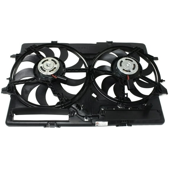 Replacement REPA160909 Cooling Fan Assembly Compatible with 2009-2016 Audi A4 2009-2017 Q5 Radiator