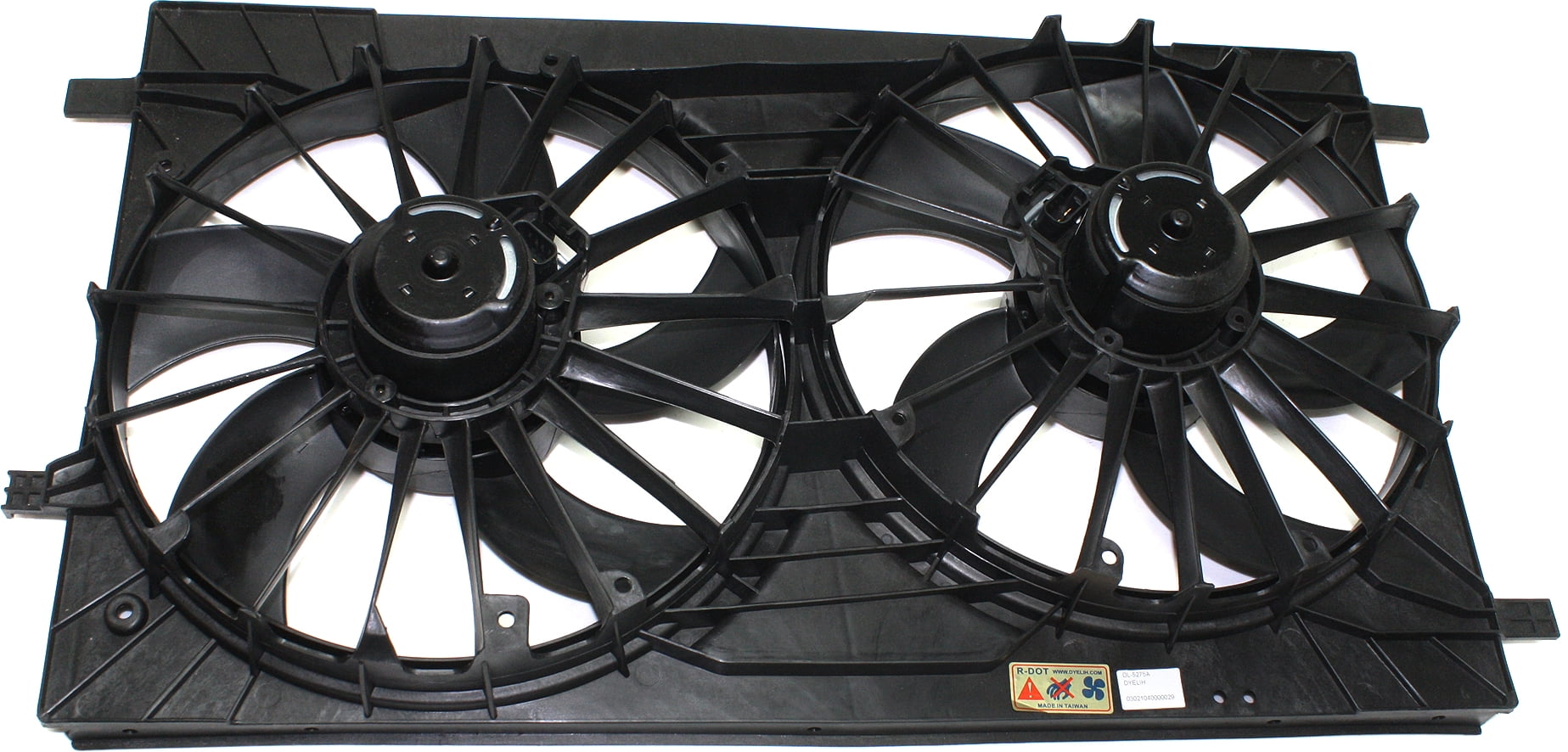 Replacement REPD160501 Cooling Fan Assembly Compatible with 2007-2017 Jeep Patriot 2011-2014 Chrysler 200 Radiator