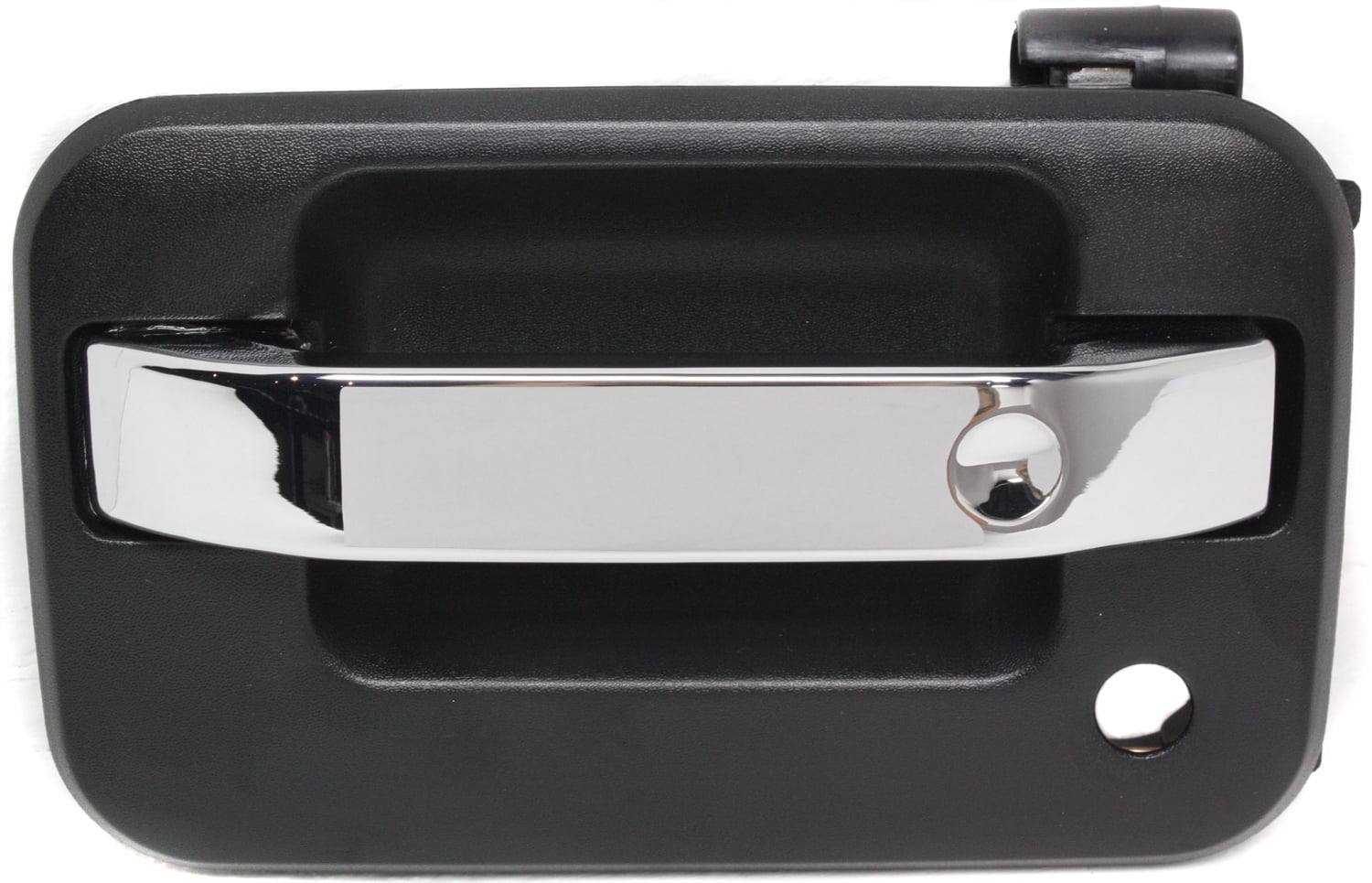 Replacement REPF462112 Exterior Door Handle Compatible with 2006-2008 Lincoln Mark LT 2004-2014 Ford F-150 Front, Left Driver Black bezel with chrome lever