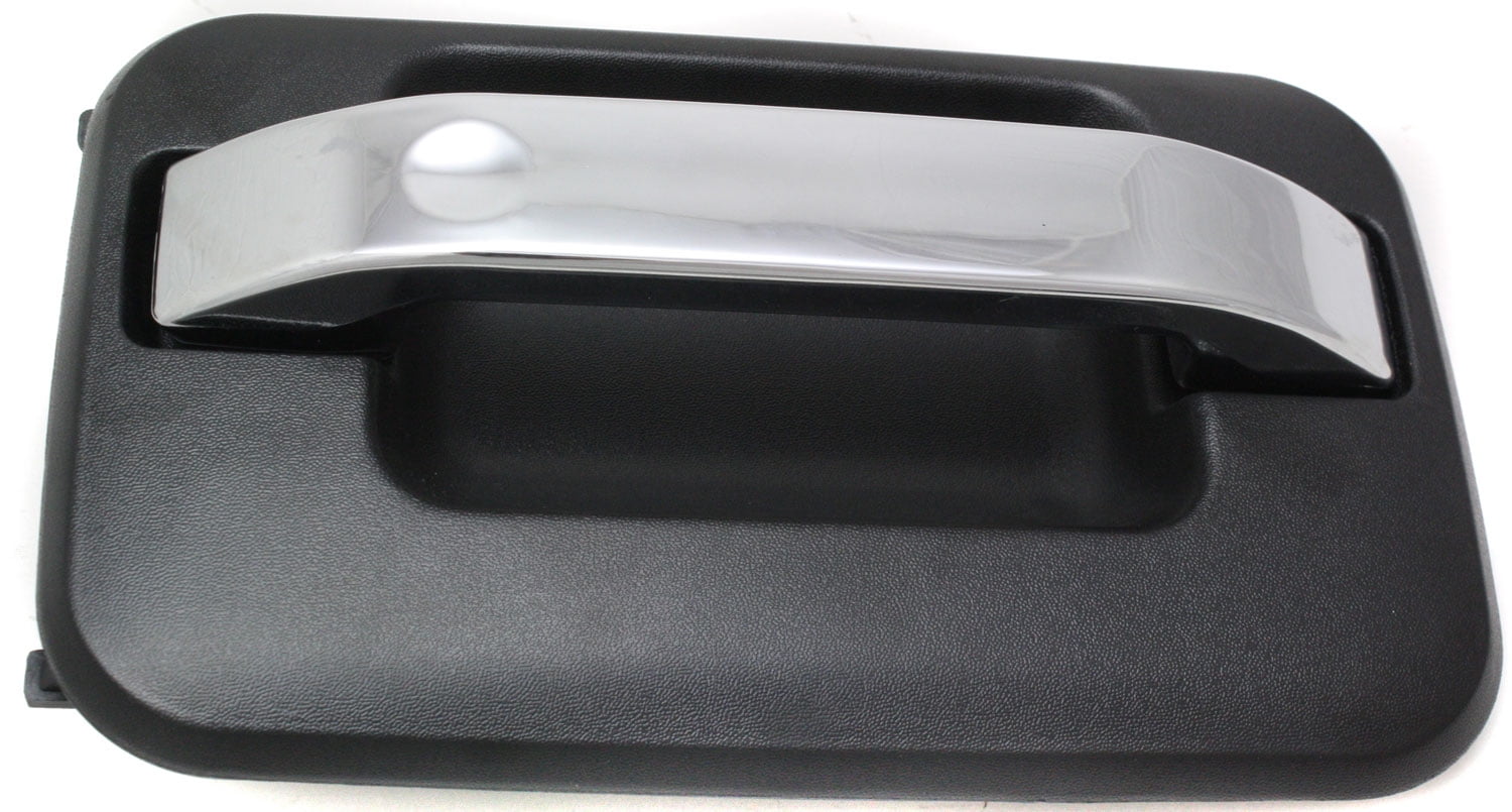Replacement REPF462121 Exterior Door Handle Compatible with 2006-2008 Lincoln Mark LT 2004-2014 Ford F-150 Front, Right Passenger Black bezel with chrome lever