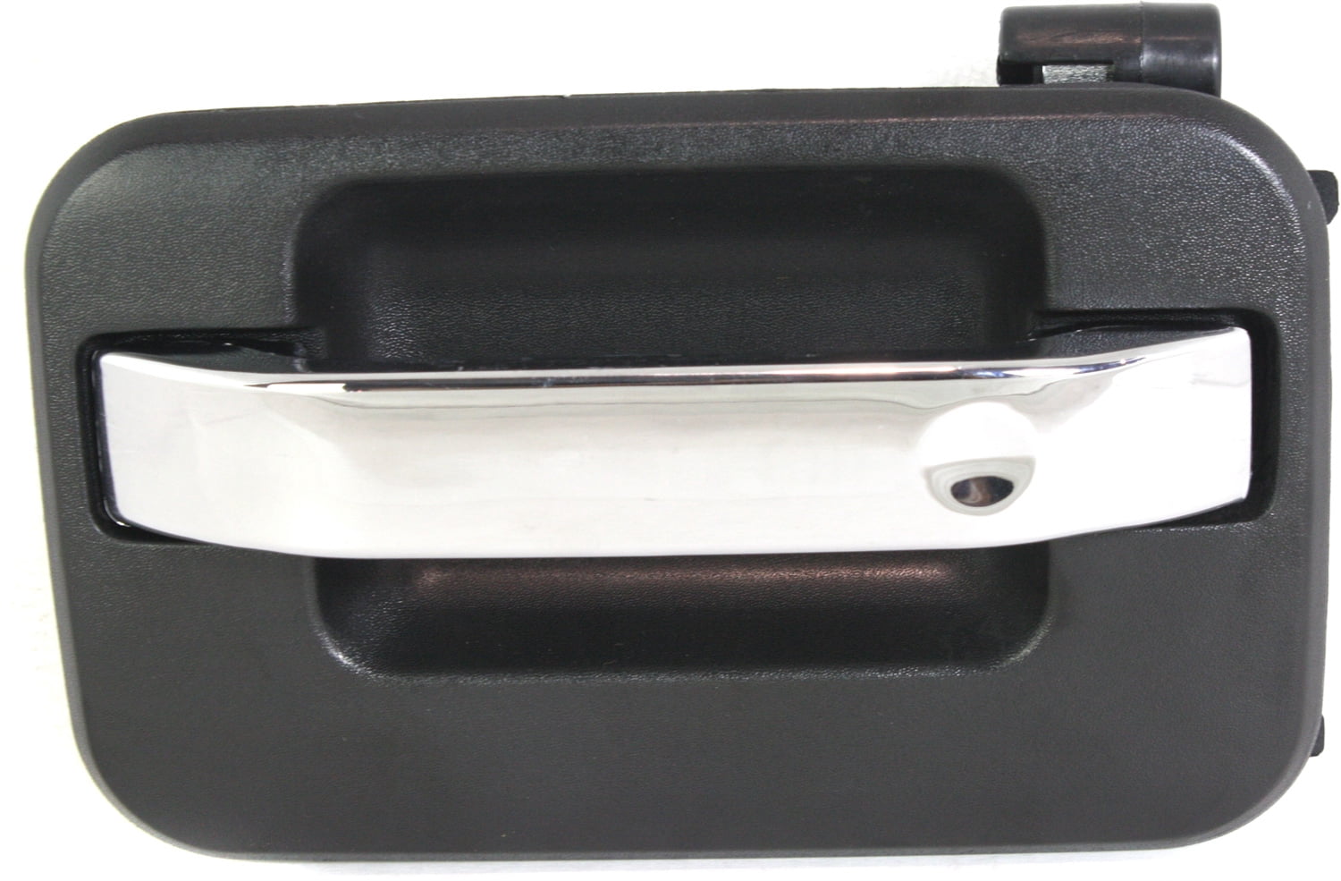 Replacement REPF491308 Exterior Door Handle Compatible with 2004-2014 Ford F-150 Rear, Left Driver Black bezel with chrome lever