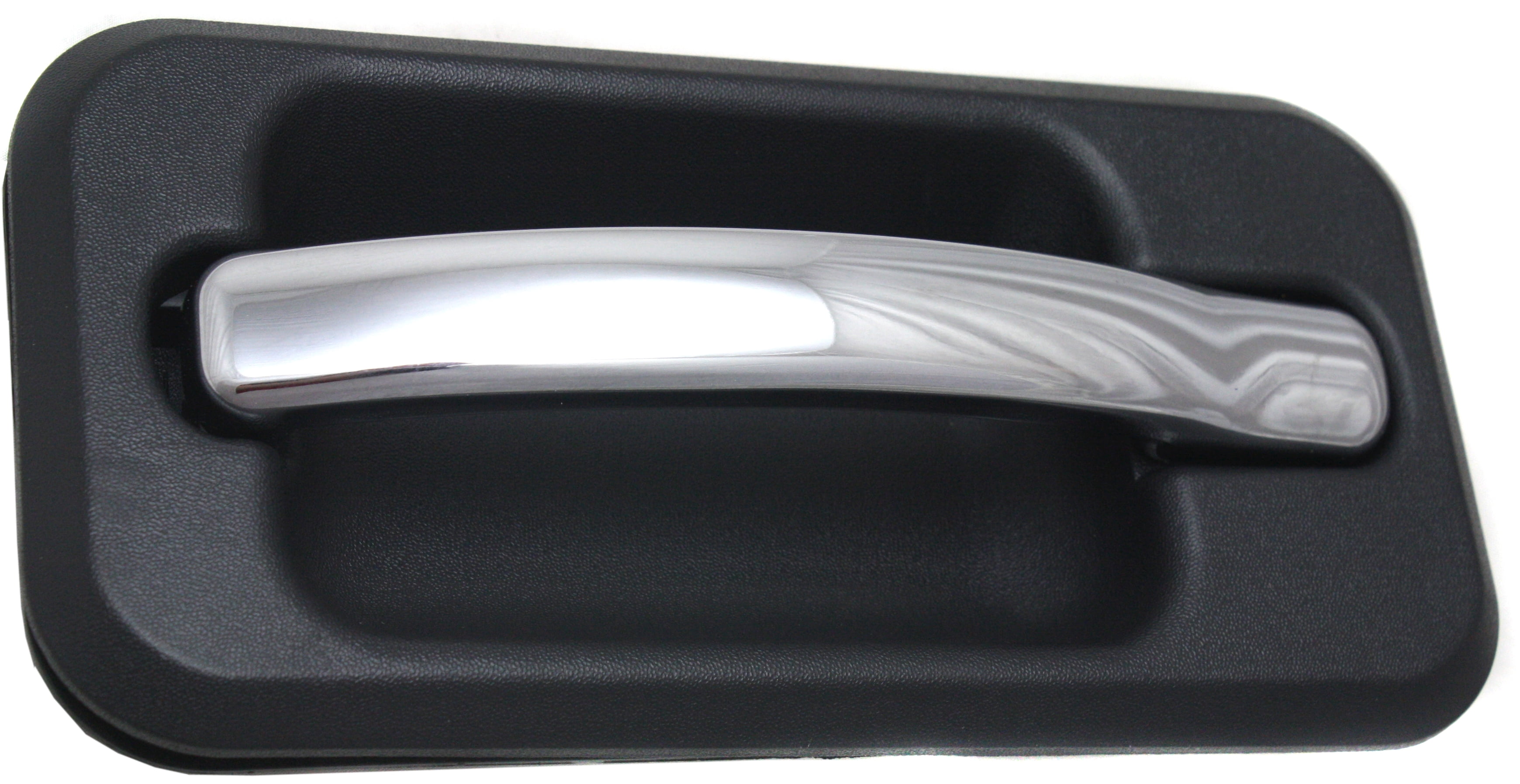 Replacement REPH491312 Exterior Door Handle Compatible with 2003-2009 Hummer H2 Rear, Left Driver Black bezel with chrome lever