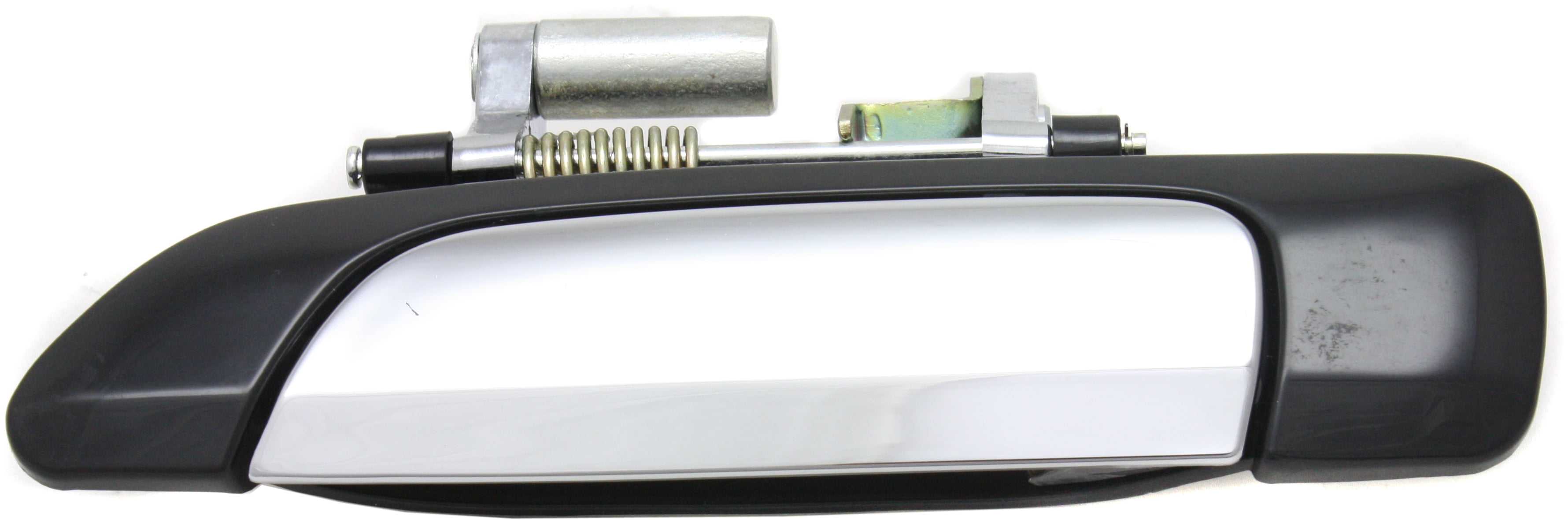 Replacement REPH491364 Exterior Door Handle Compatible with 2001-2005 Honda Civic Rear, Left Driver Chrome Lever with Smooth Black Bezel