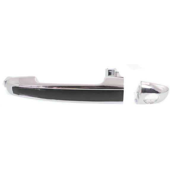 Replacement REPHY462114C Exterior Door Handle Compatible with 2006-2010 Hyundai Sonata Front, Left Driver Chrome Lever with Primed Bezel