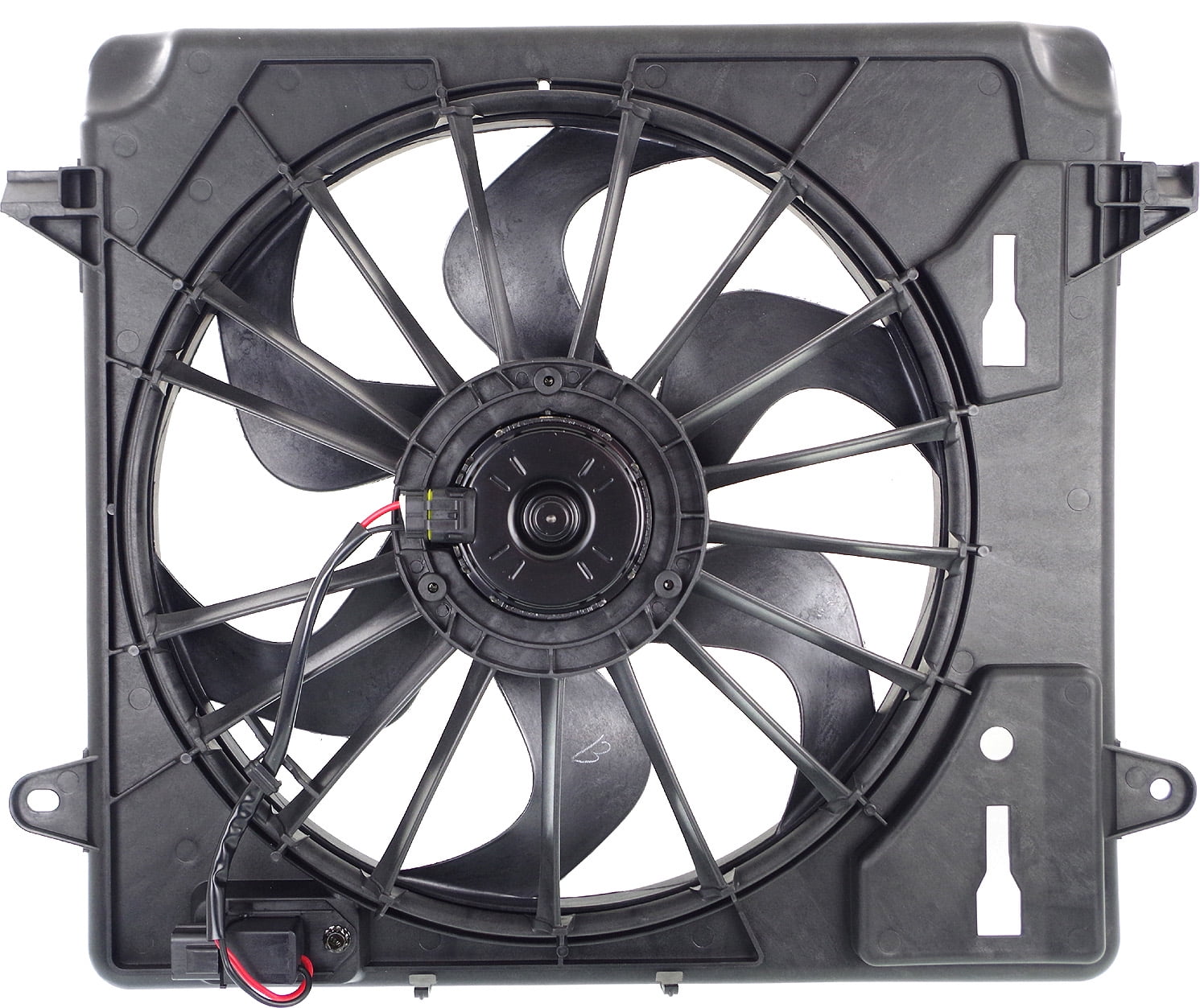 Replacement REPJ160502 Cooling Fan Assembly Compatible with 2007-2011 Jeep  Wrangler Radiator