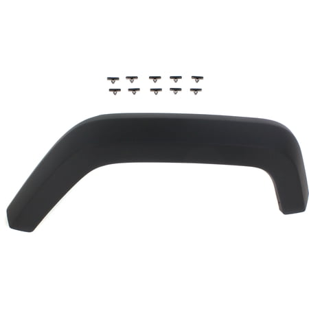 Replacement REPJ553908 Fender Flares Compatible with 2007-2017 Jeep Wrangler 2018 JK Rear, Left Driver Textured Black